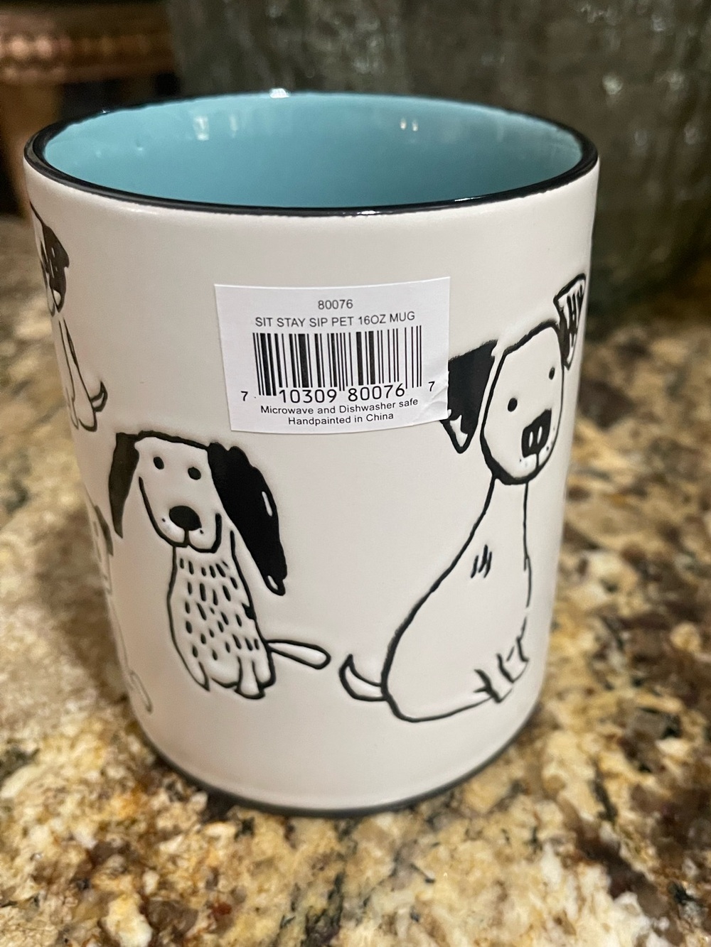 Spectrum Designz sit stay sip 16oz sketch dogs mug - adorable design - Brand new - Picture 4 of 5